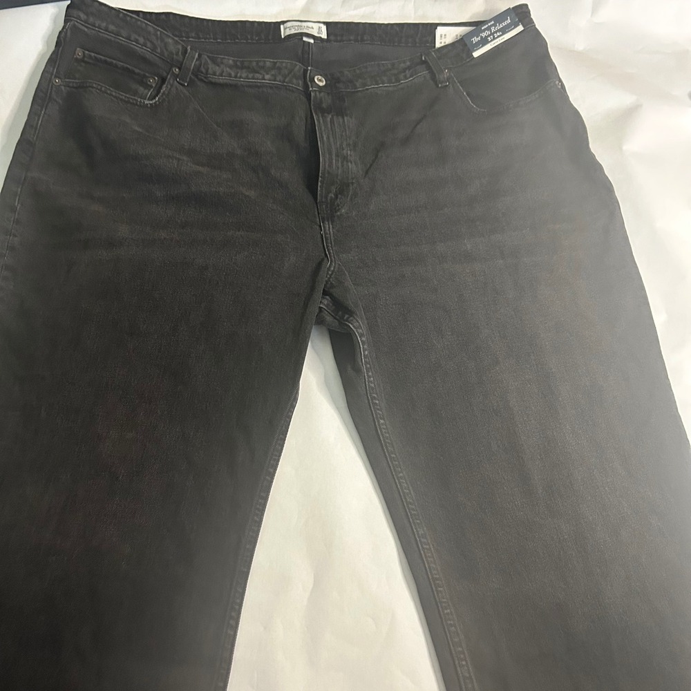 Abercrombie & Fitch Womens 90s‎ Relaxed High Rise Curve Love Black Jeans 37/24